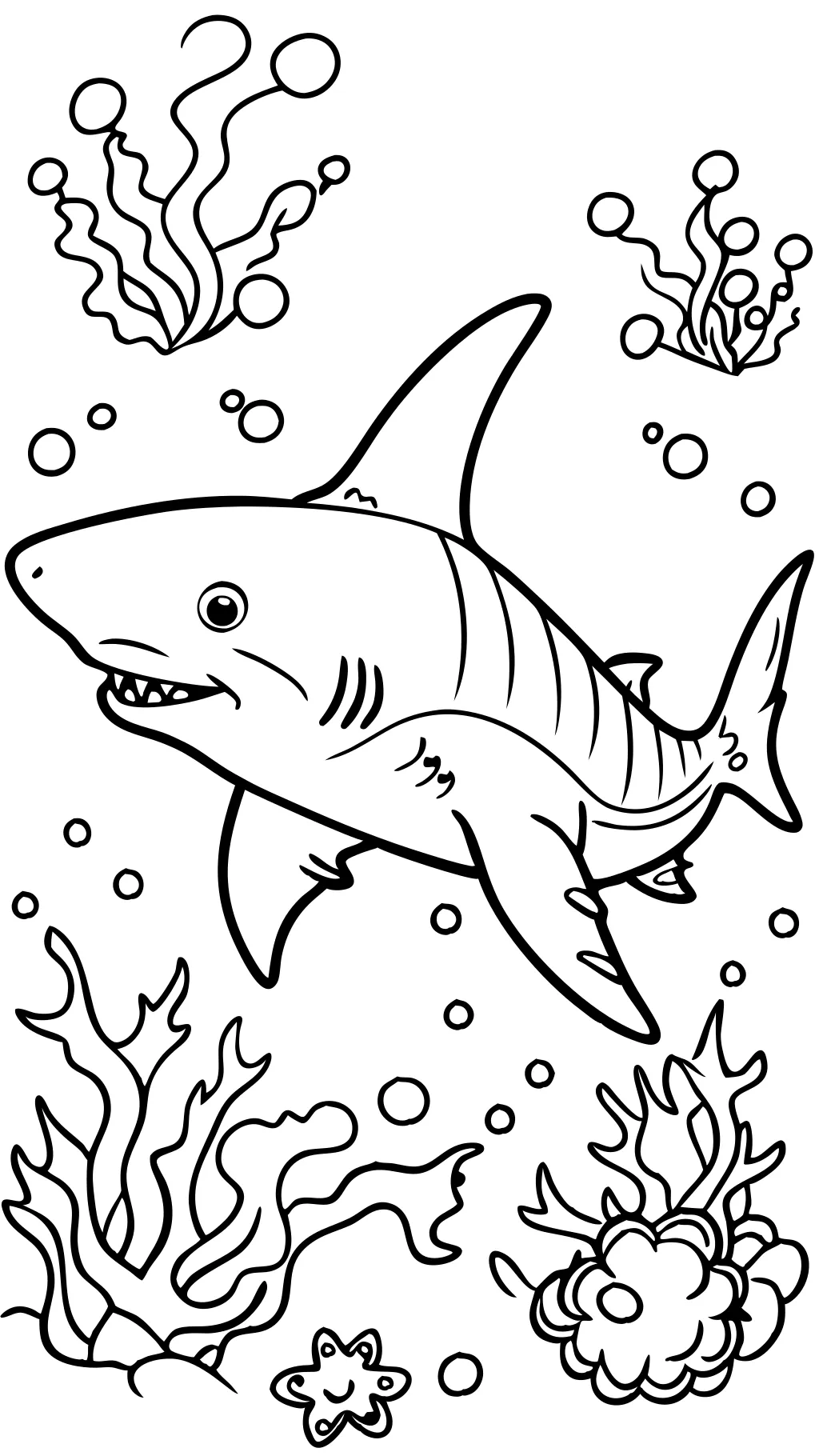 bull shark coloring page